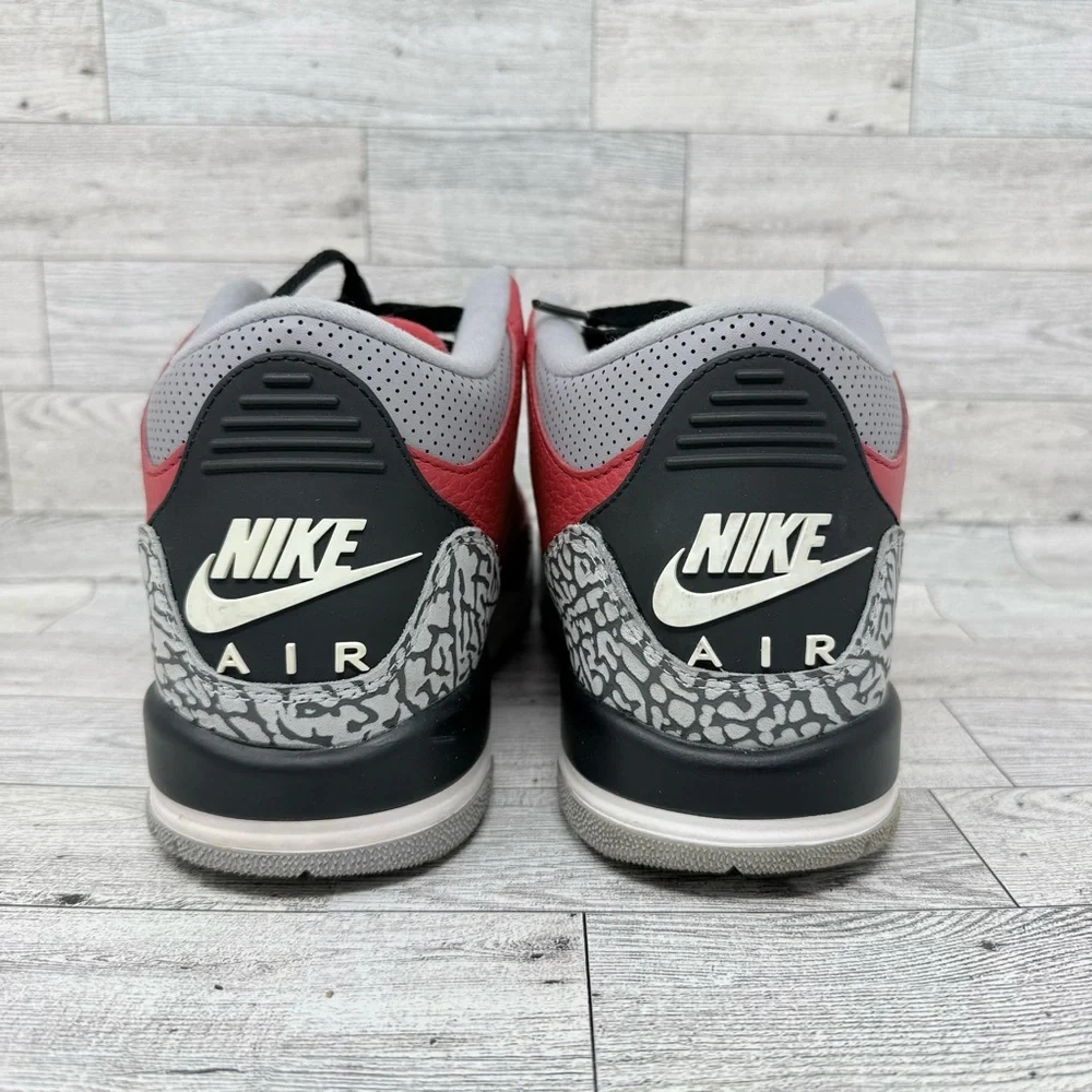 Air Jordan 3 Retro SE GS 'Unite' Fire Red Cement CQ0488-600 Size 7Y/8.5 Womans